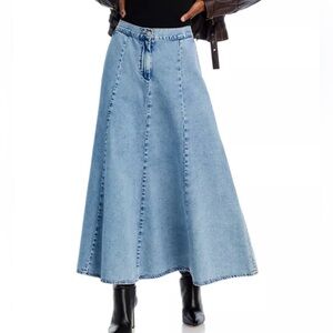 Blank NYC Light Blue A-Line Denim Skirt